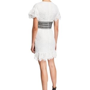 Bardot Crochet Lace A-Line Dress
